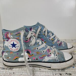 Converse All Star Girls Size 3Y Womens 4.5 Shoes Rainbow Unicorn Hi Top Sneakers